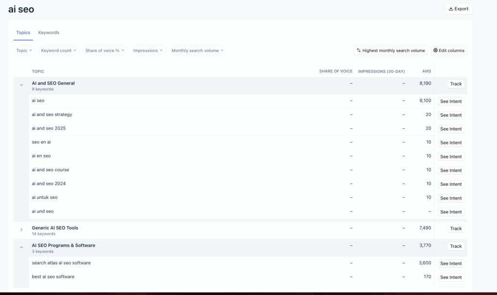 clearscope topic exploration feature
